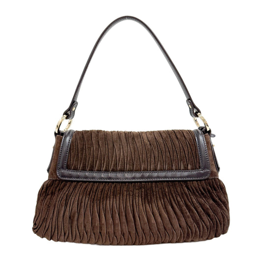 Chef Brown Suede Shoulder Bag