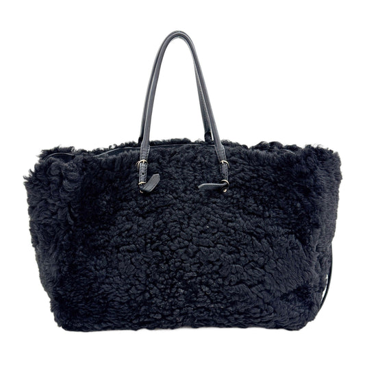 Papier Black Wool Two Way Bag