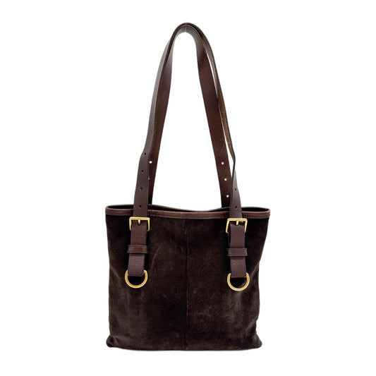 Kahala Brown Suede Tote Bag