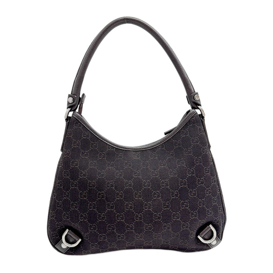 Abbey Espresso GG Canvas Shoulder Bag