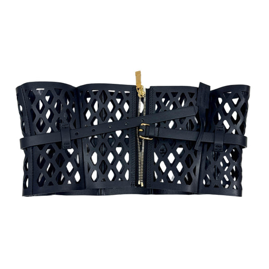 Size 70cm Black Leather Corset Belt