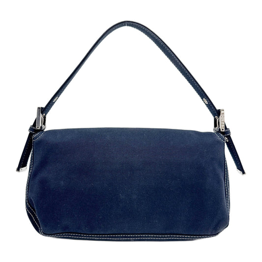 Baguette Blue Denim Shoulder Bag