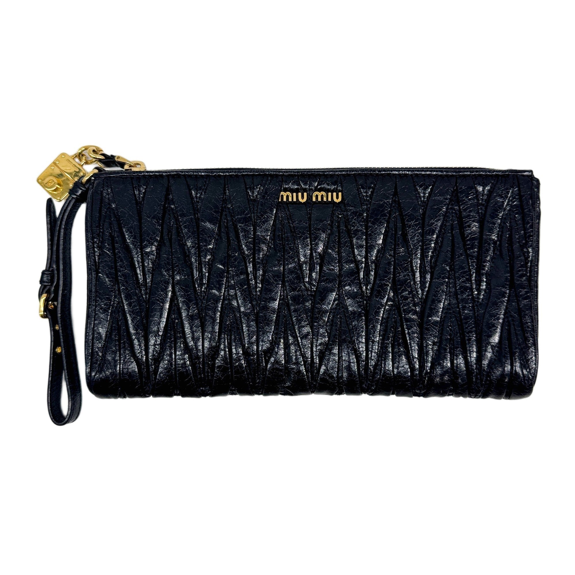 Black Leather Clutch Bag