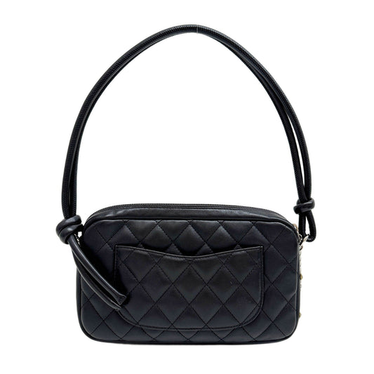 Cambon Black Leather Shoulder Bag