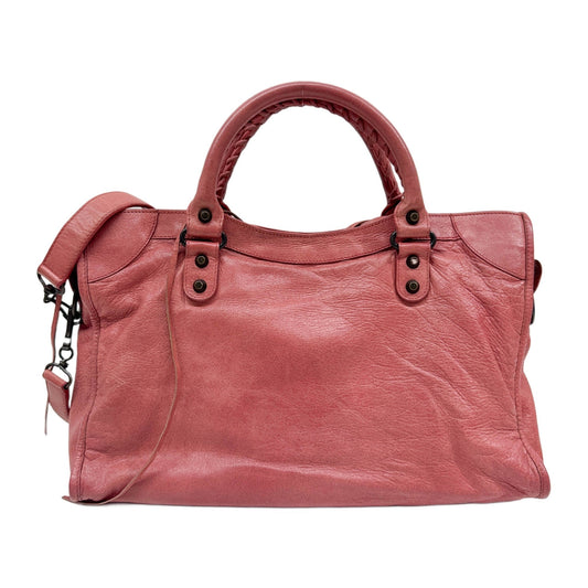 The City Pink Leather Two Way Bag