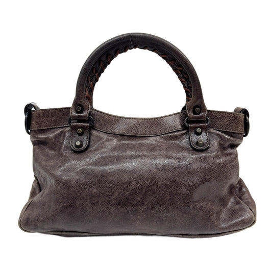 The First Brown Leather Hand Bag