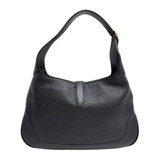Jackie Black Leather Shoulder Bag