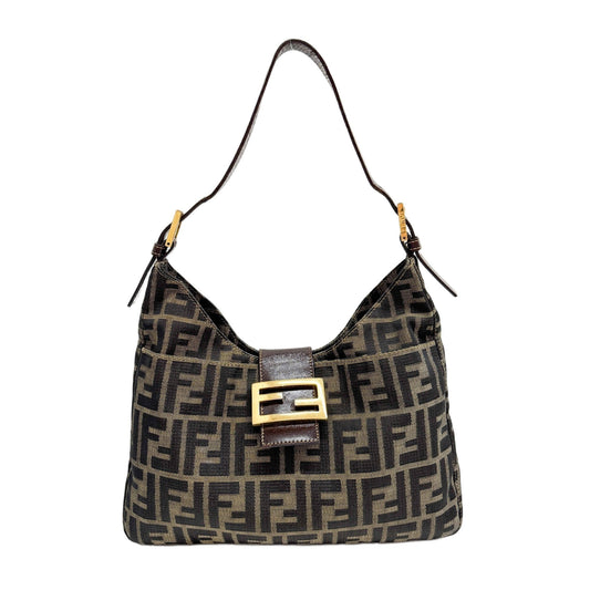Brown Zucca Canvas Shoulder Bag