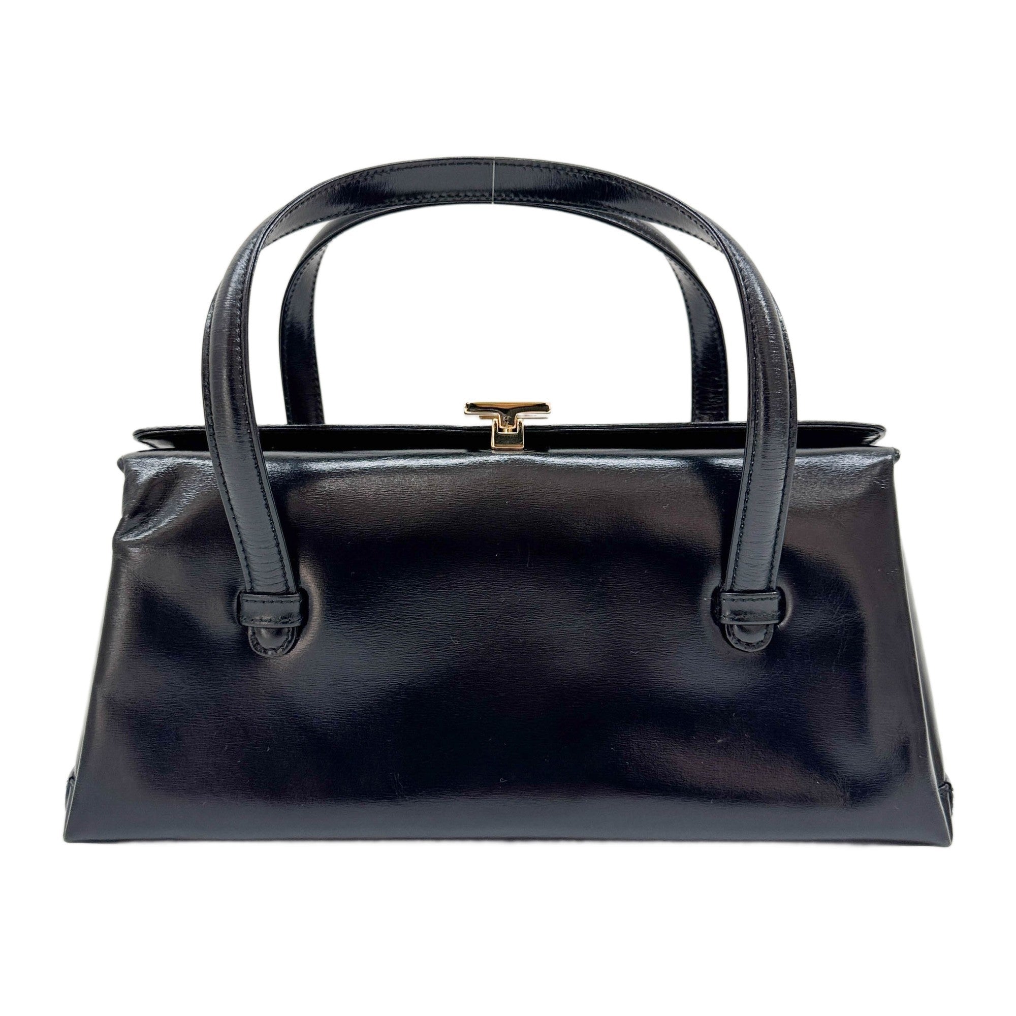 Black Leather Hand Bag
