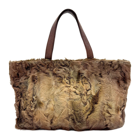 Brown Fur Tote Bag