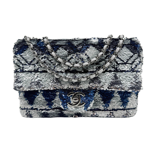 Mini Classic Flap 2019 Multicolor Sequin Shoulder Bag