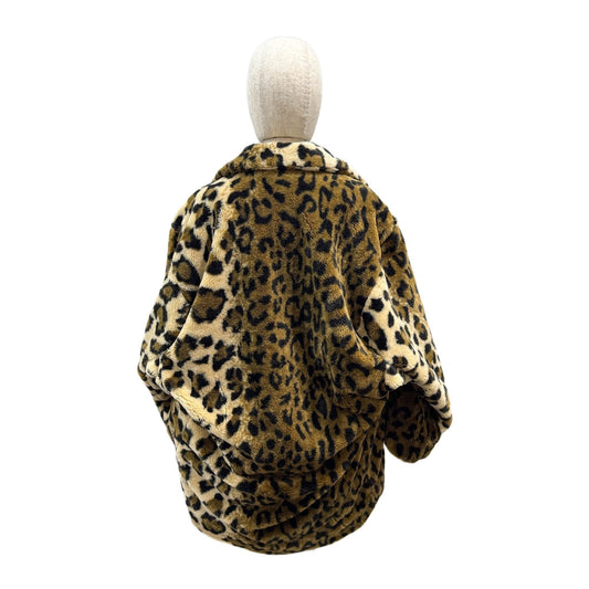 Size 00 Multicolor Leopard Print Polyester Coat