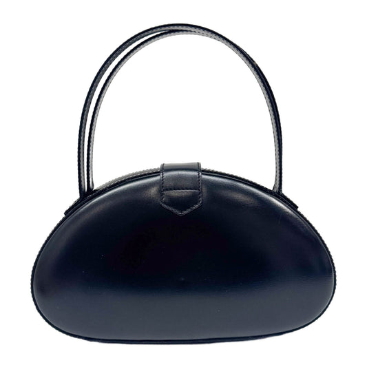 Anagram Black Leather Hand Bag