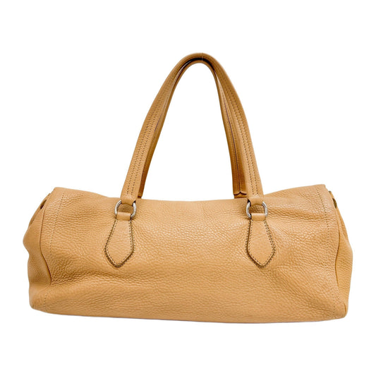 Sand Brown Leather Shoulder Bag