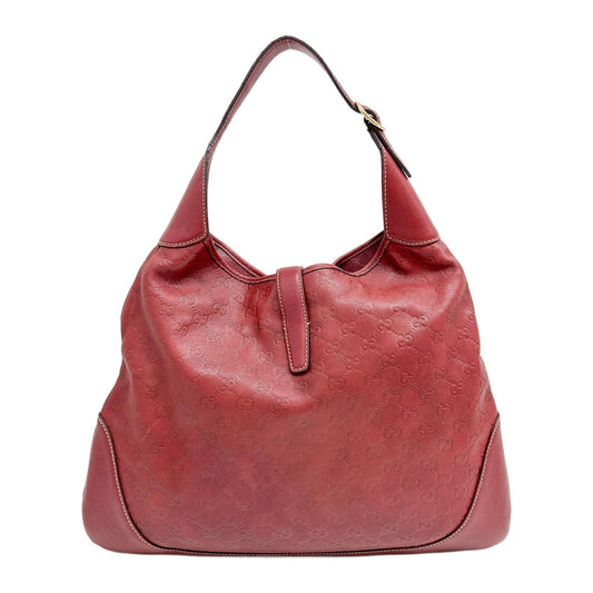 Red Guccissima Canvas Shoulder Bag
