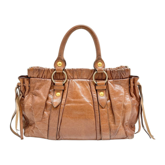 Vitello Brown Leather Two-Way Bag