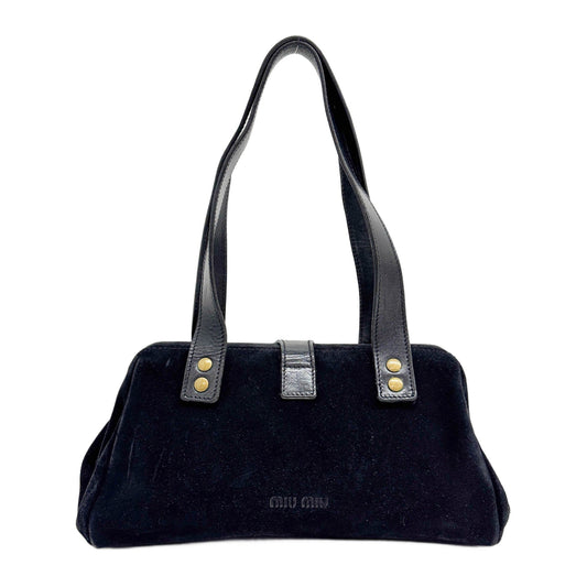 Black Suede Shoulder Bag
