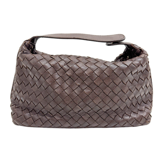 Intrecciato Brown Leather Hand Bag