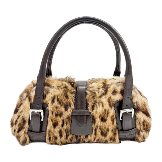 Senda Brown Fur Shoulder Bag