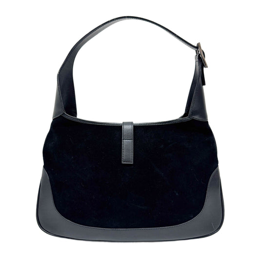 Jackie Black Suede Shoulder Bag