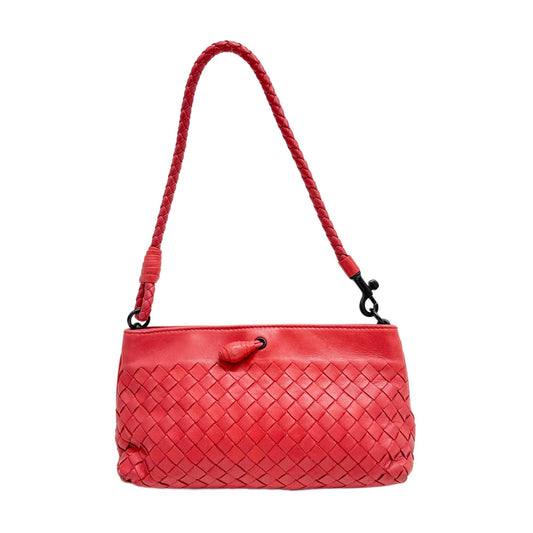 Intrecciato Coral Pink Leather Shouder Bag