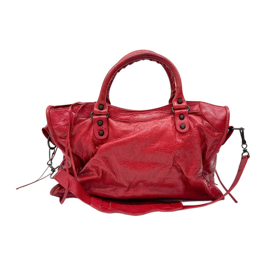 The City Red Leather Two-Way Bag