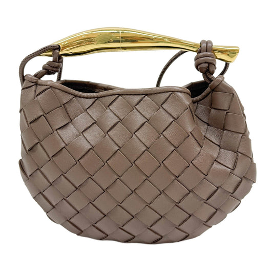 Mini Sardine Intrecciato Brown Leather Crossbody Bag