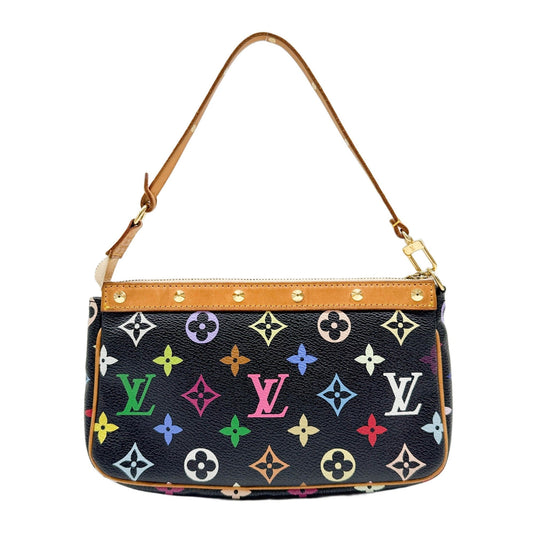 LV x Takashi Murakami Brown Canvas Pochette Accessoire Bag