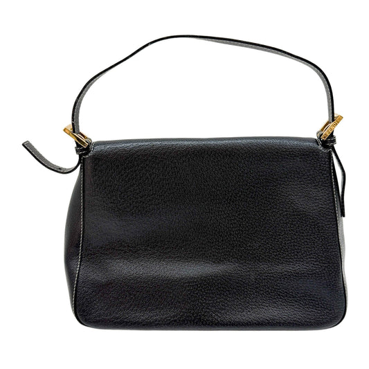 Mamma Baguette Black Leather Shoulder Bag