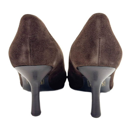 Size 35 1/2 EU Brown Suede Heels
