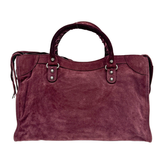 The City Bordeaux Suede Two Way Bag