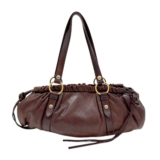 Brown Leather Shoulder Bag