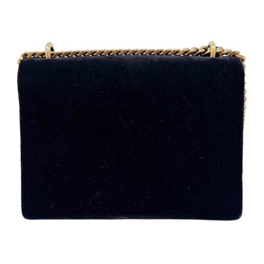 Mini Sunset Black Velvet Shoulder Bag