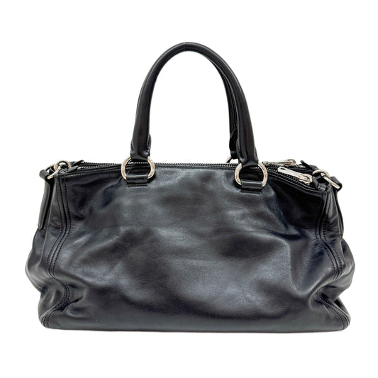 Black Leather Two Way Bag