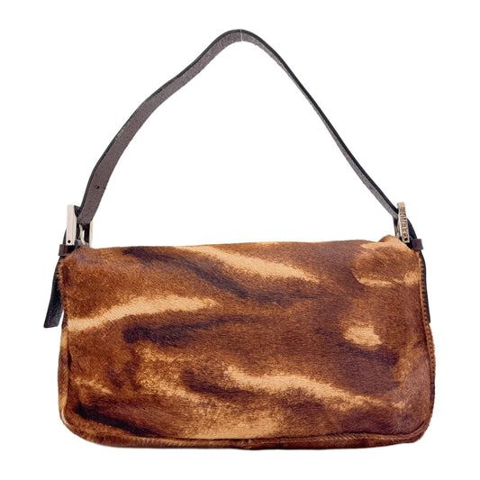 Baguette in Brown Pony Hair Shoulder Bag