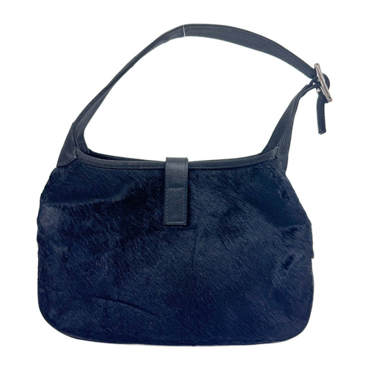 Mini Jackie in Black Pony Hair Handle Bag