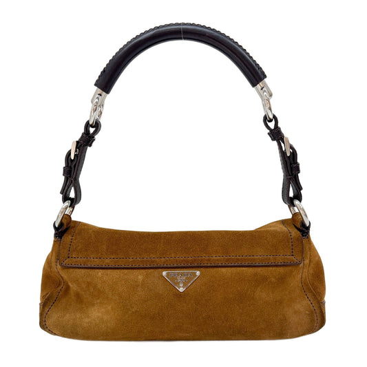 Brown Suede Shoulder Bag