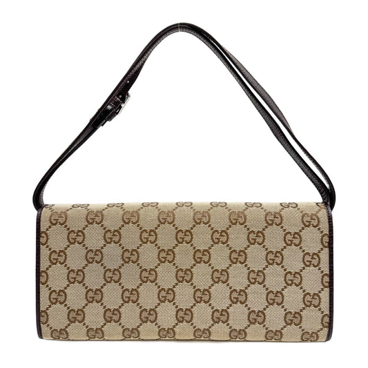 Bamboo Bullet Brown GG Canvas Shoulder Bag