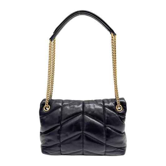 Loulou Black Leather Shoulder Bag