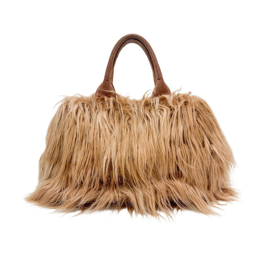 Canapa Dusty Pink Fur Hand Bag