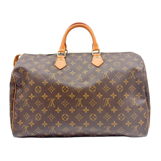 Speedy 40 Brown Monogram Canvas Hand Bag