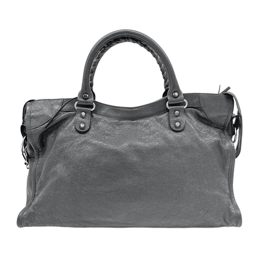 The City Grey Leather Two Way Bag