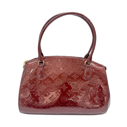 Vernis Sherwood Metallic Bordeaux Monogram Leather Hand Bag