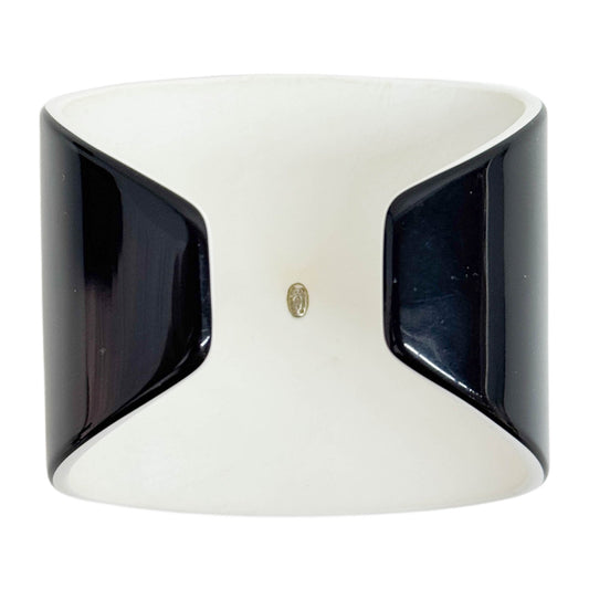 Chanel Logo Black & White Plastic Bangle