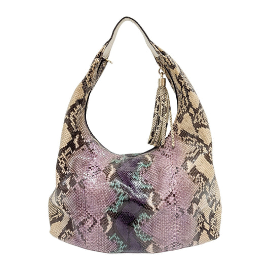 Soho Multicolor Snakeskin Embossed Leather Shoudler Bag