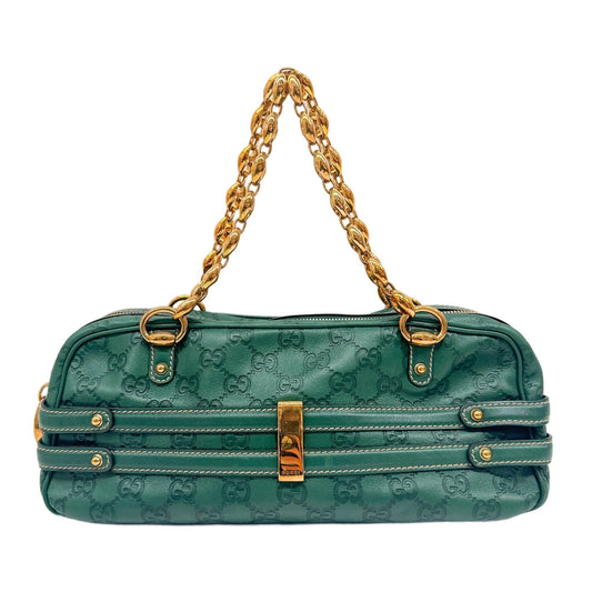 Green Guccissima Canvas Shoulder Bag