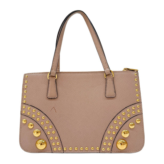Dust Pink Leather Hand Bag
