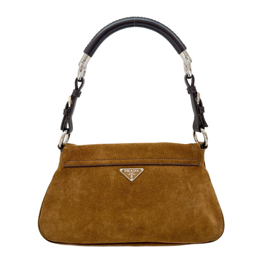 Brown Suede Shoulder Bag