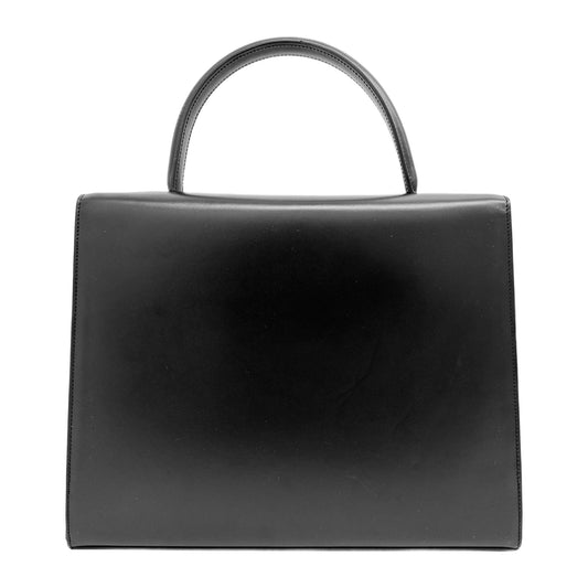 Panthere Black Leather Hand Bag