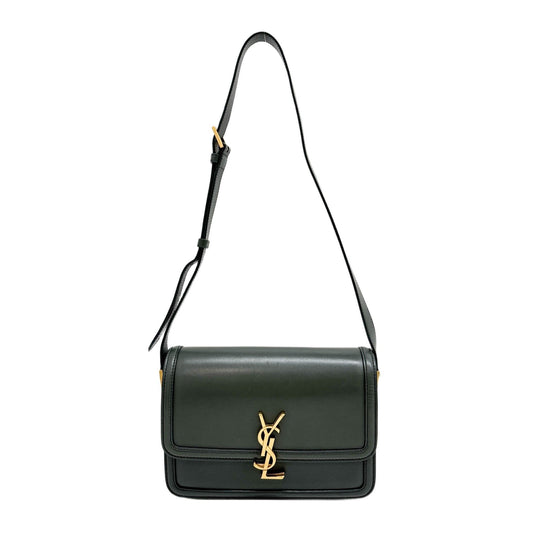 Solferino Sage Green Leather Shoulder Bag